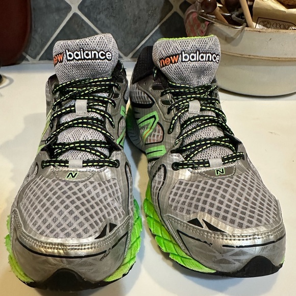 NB NEW BALANCE SNEAKERS RUN WALK ATHLETIC SZ 11.5 870v3 GRAY GREEN BLACK GLOW - Picture 9 of 14